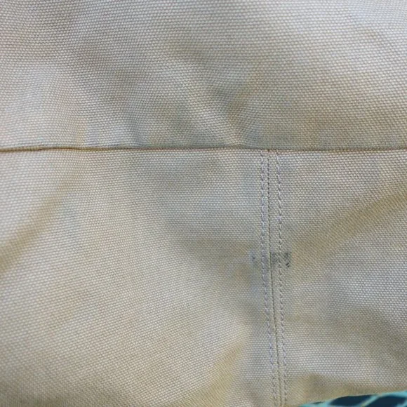Rugby By Ralph Lauren 2009 Tan Canvas W/ Dark Brown Leather Strap Messenger Bag